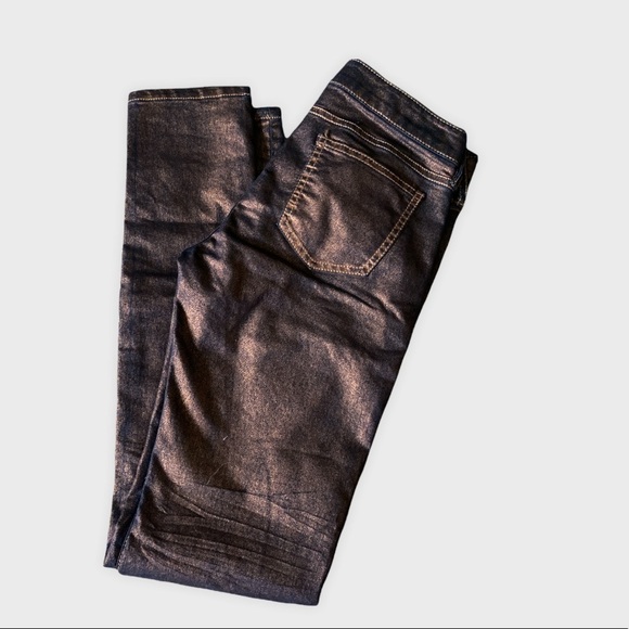 Decree metallic Jeans Mid/regular rise. Gold. Size 3 - Picture 3 of 9